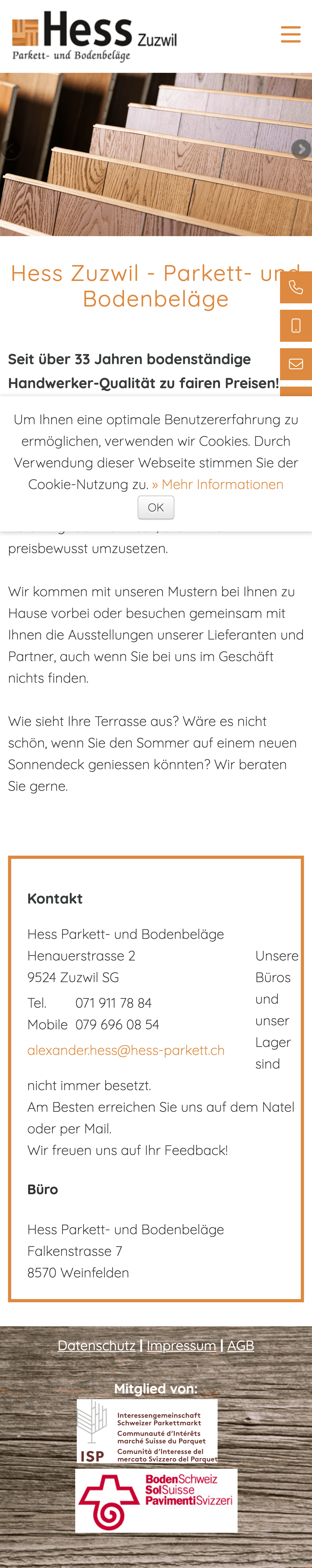 Heute · hess-parkett.ch